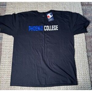 Champion Phoenix College T Shirt XXL Black Graphic Tee NWT